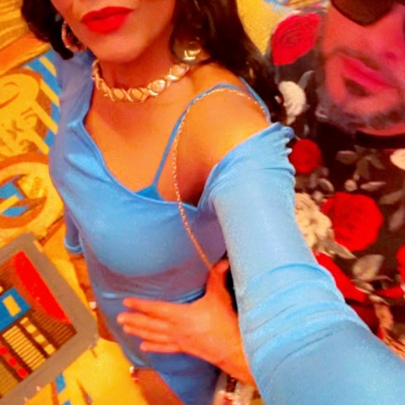 Baby Blue slightly off the shoulder BodyCon Dress💙 - Picture 6 of 6